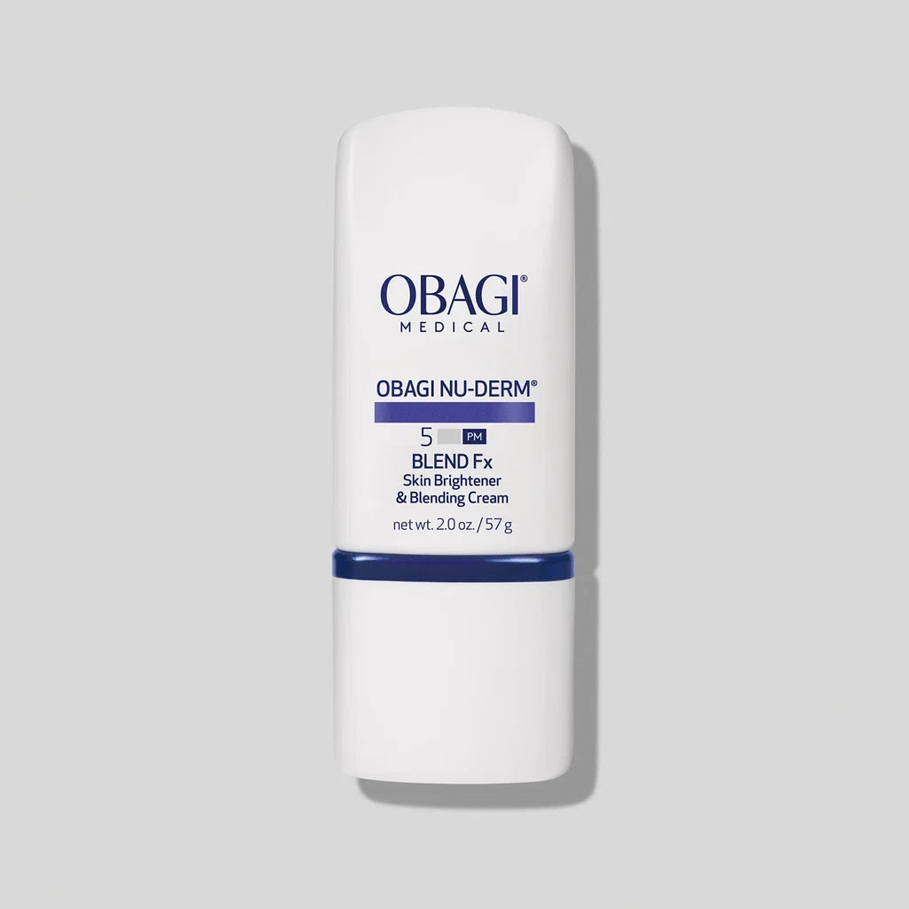 Obagi Nu-Derm skin care product on a gray background