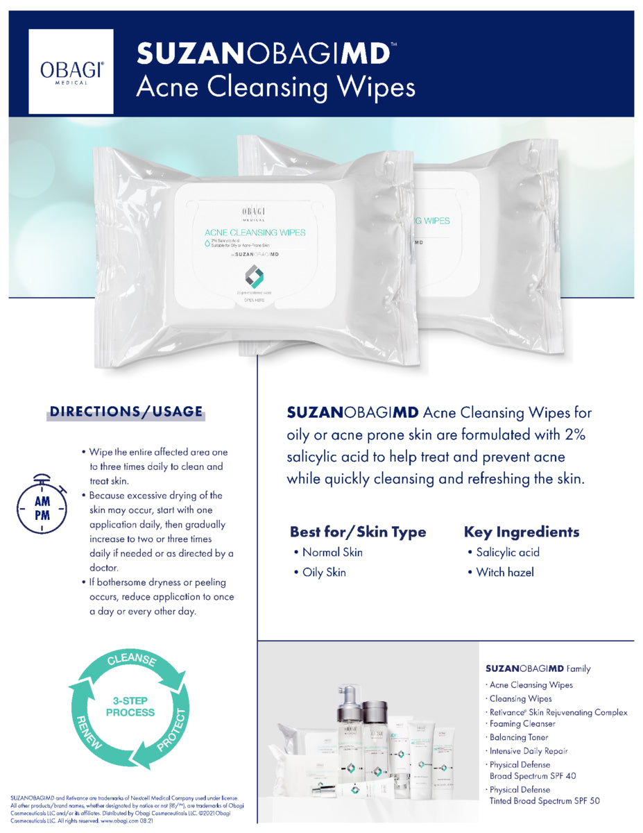 SUZANOBAGIMD Acne Cleansing Wipes benefits and features