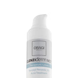 Obagi Clenziderm M.D. Therapeutic Lotion bottle on a light gray background