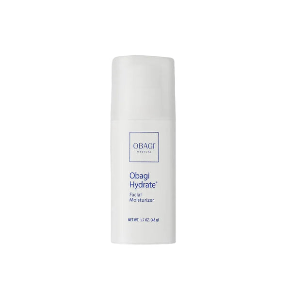 Obagi Hydrate facial moisturizer bottle on a light gray background