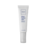A white squeeze tube of Obagi Hydrate Light Weightless Gel Cream with blue text, centered on a light gray background with a soft shadow.