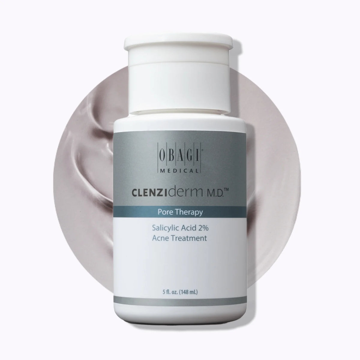Obagi Clenziderm MD skincare bottle on a white background