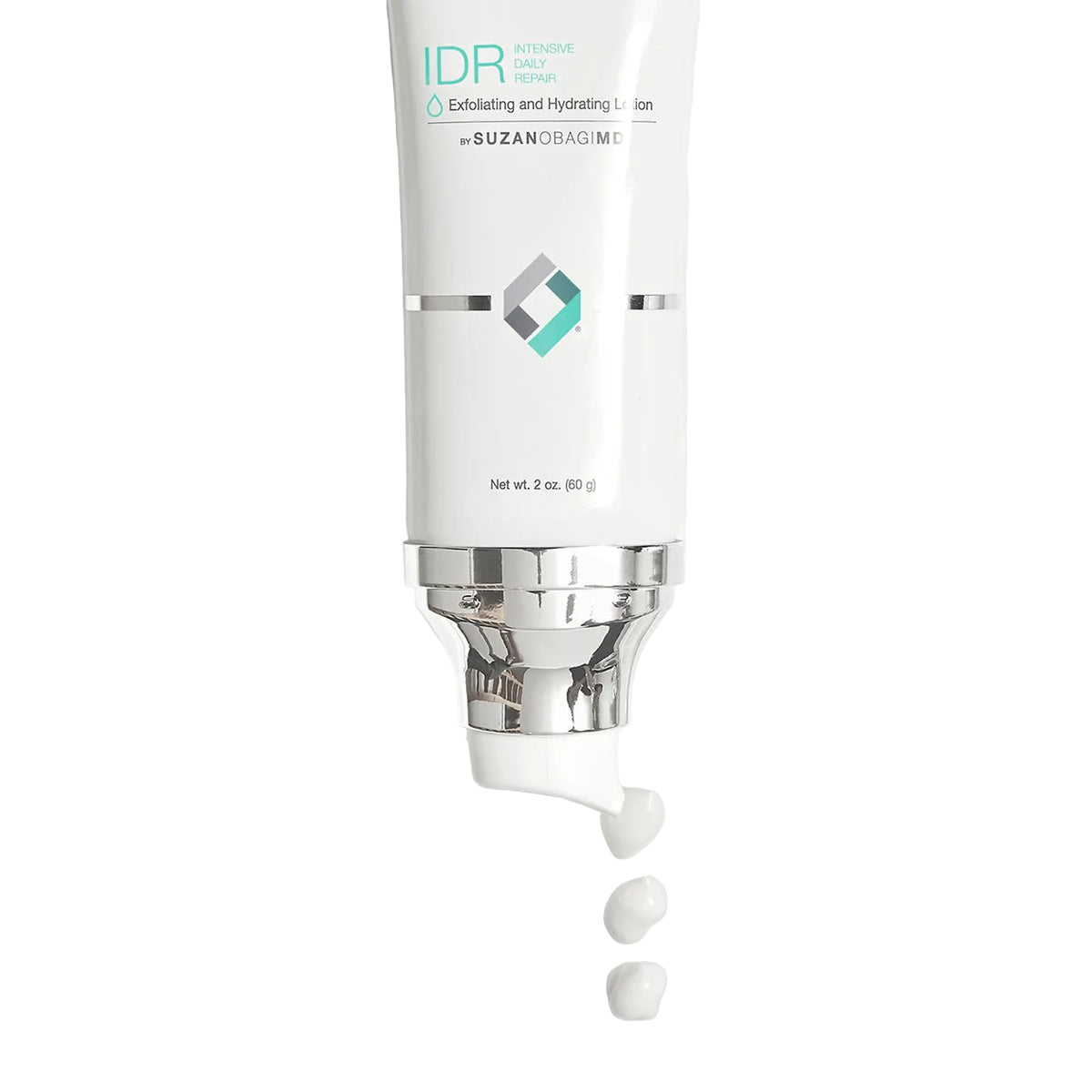 SUZANOBAGIMD Intensive Daily Repair Exfoliating and Hydrating Lotion open container and applicator