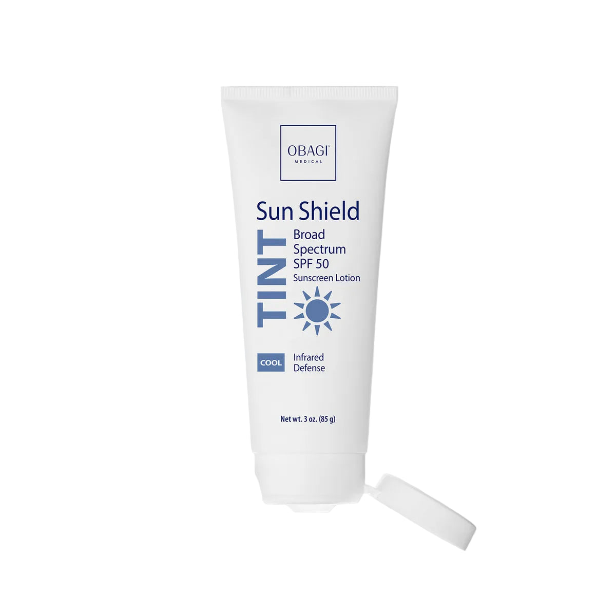 Sun Shield Tint Cool Broad Spectrum SPF 50 open container and applicator