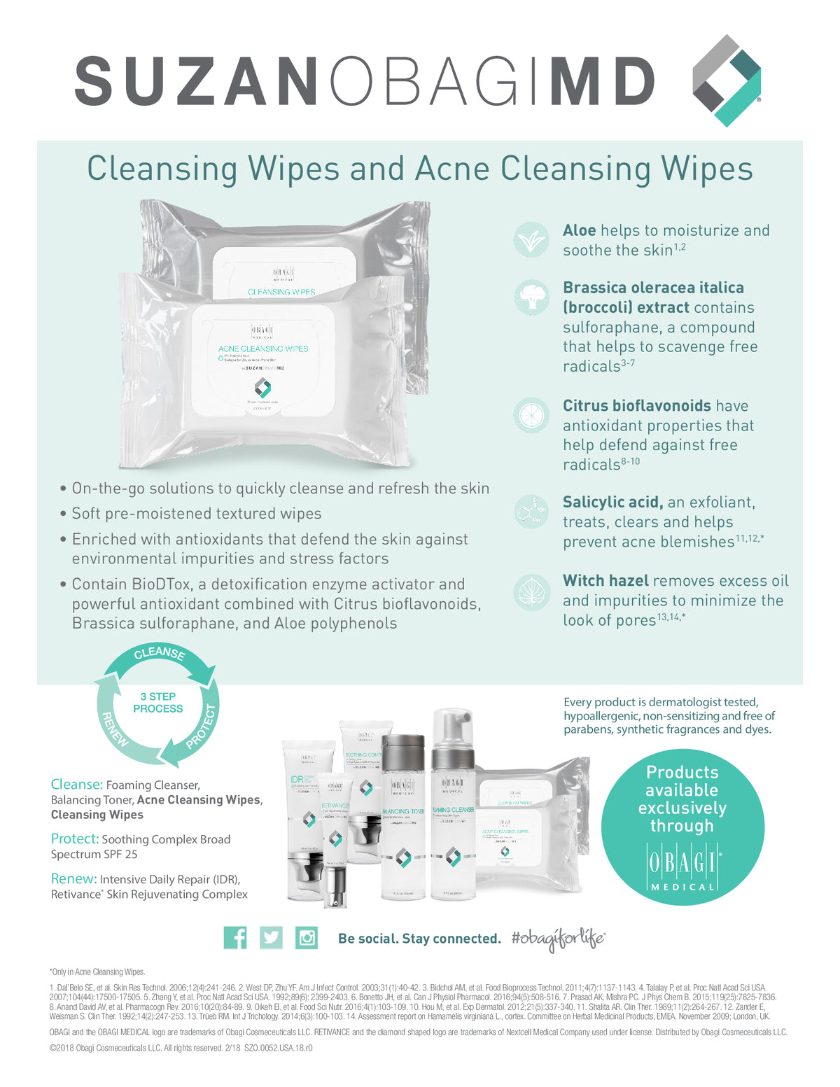 SUZANOBAGIMD Cleansing Wipes product facts and usage information