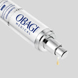 Obagi Medical skincare product with a droplet of cream on a light gray background