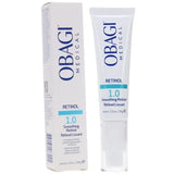 Elume Med Spa Obagi Retinol 1.0 anti-aging serum in white tube and matching box packaging.