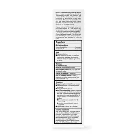 Elume Medspa SUZANOBAGIMD Tinted Physical Defense SPF 50 product packaging back label with drug facts and ingredients