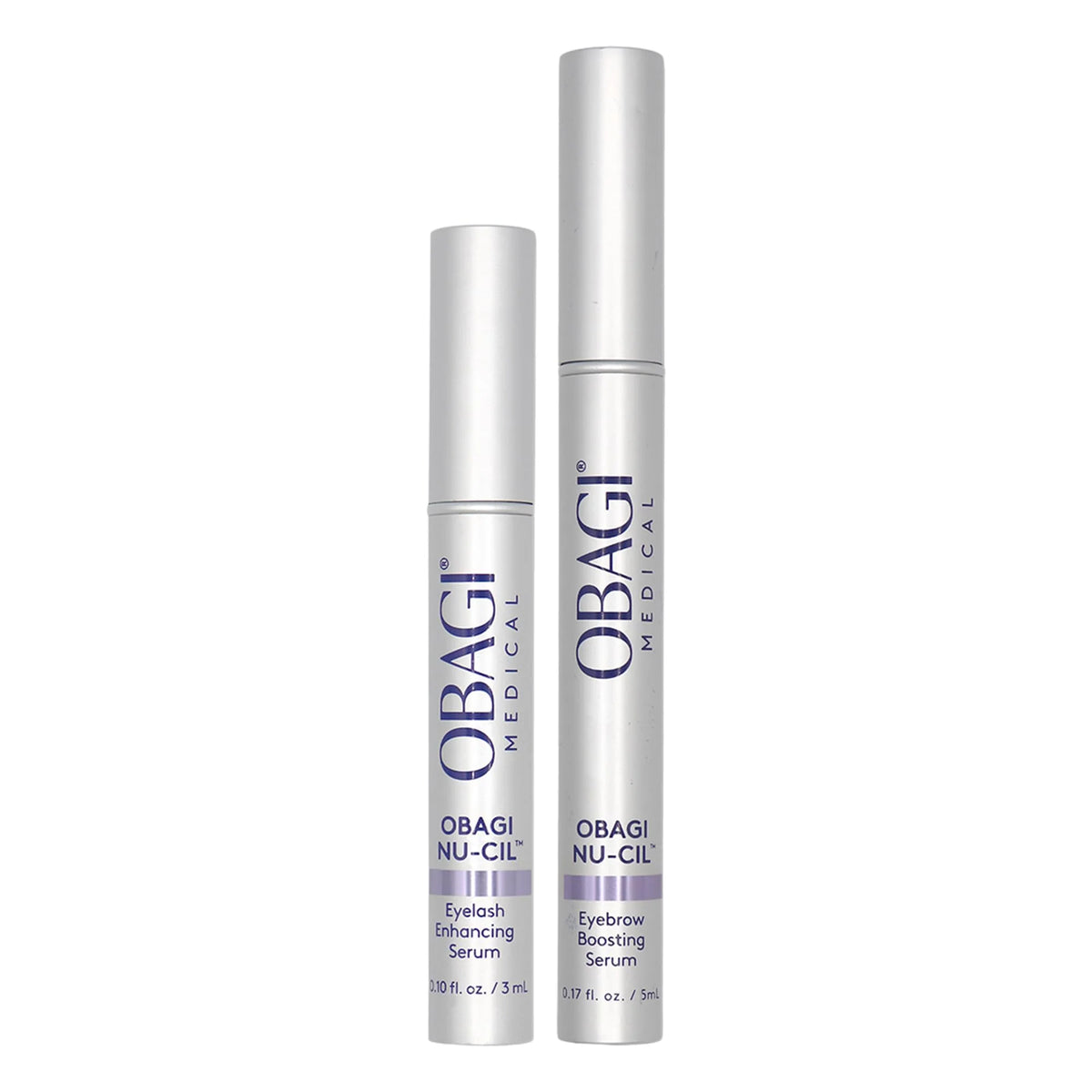 Two Obagi Nu-Cil skincare products on a white background